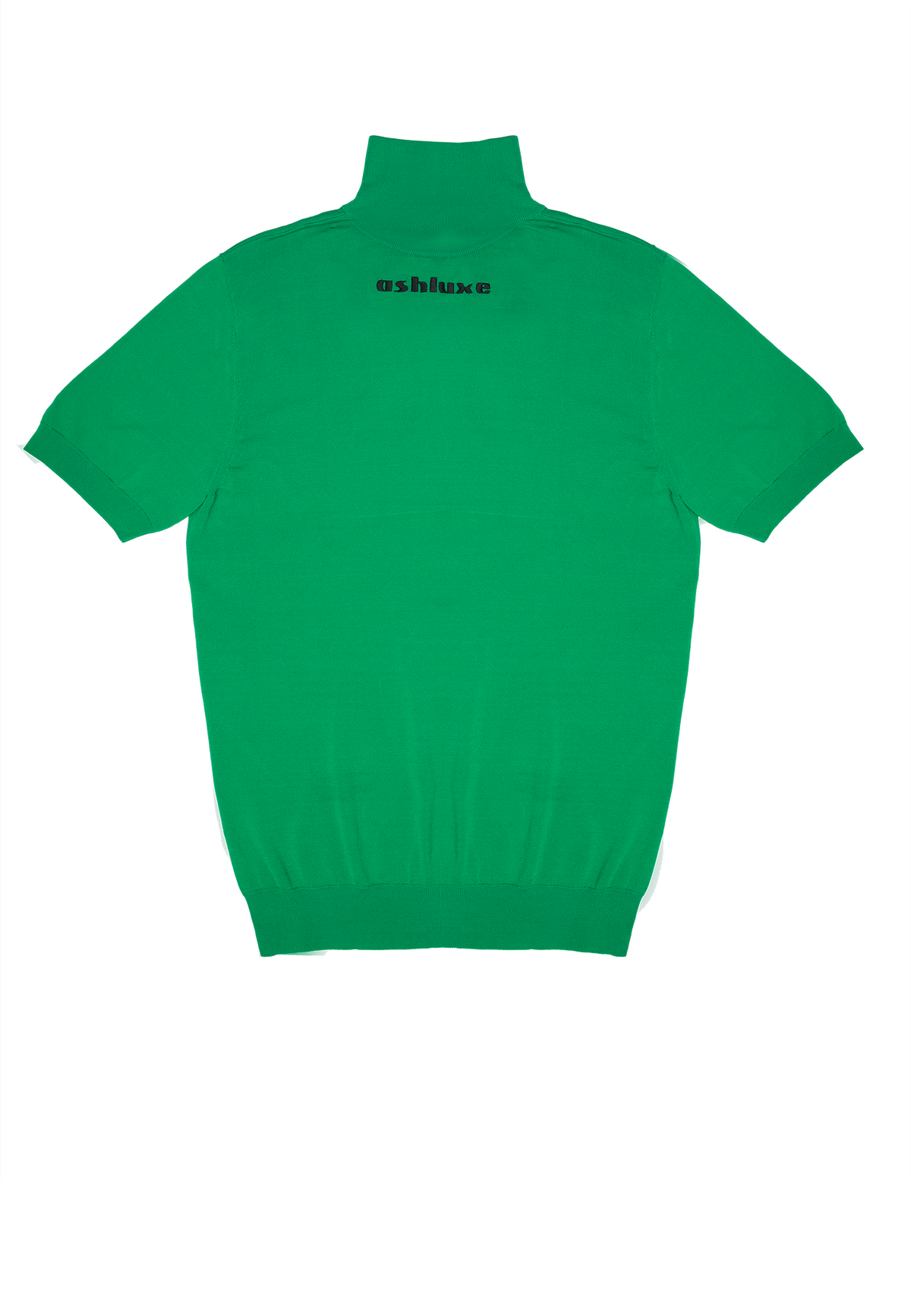 Ashluxe Ribbed Turtleneck Tee Green