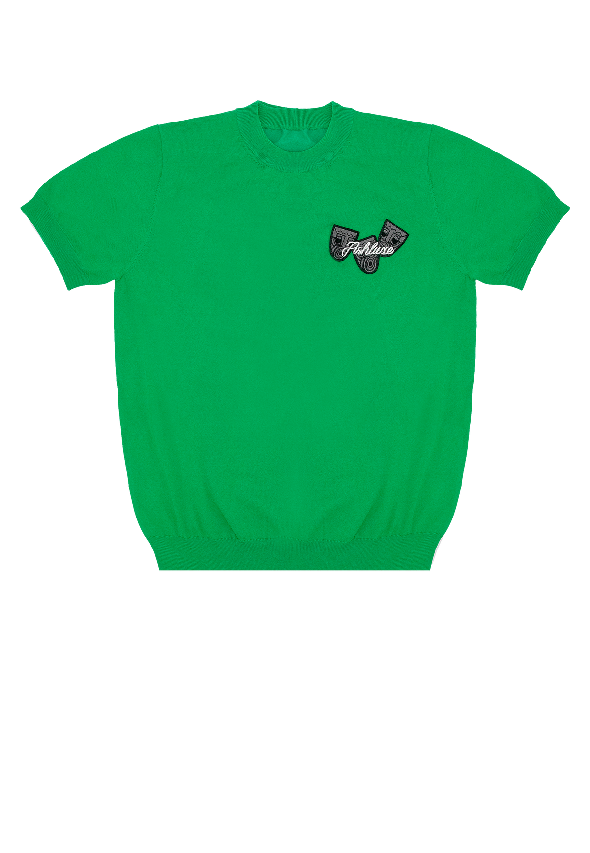 Ashluxe Ribbed Mask badge Tees Green