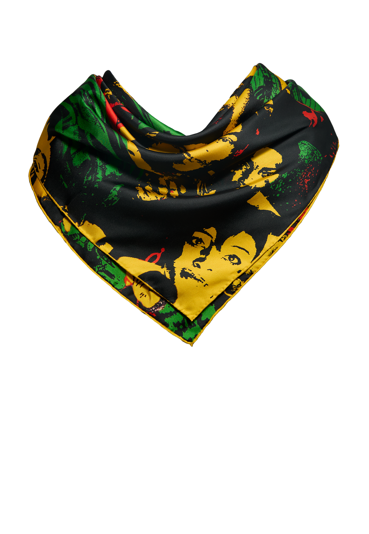 Ashluxe Fela's Culture Mosaic Scarves - Yellow Black