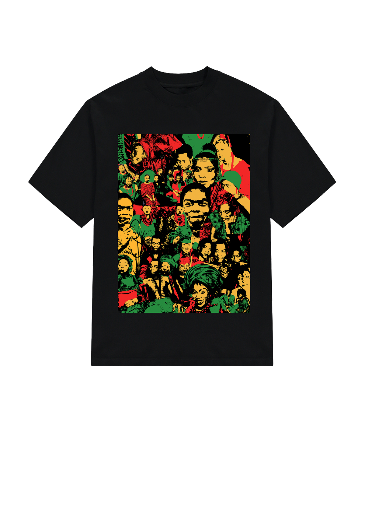 Ashluxe Fela's Culture Mosaic Tee - Black