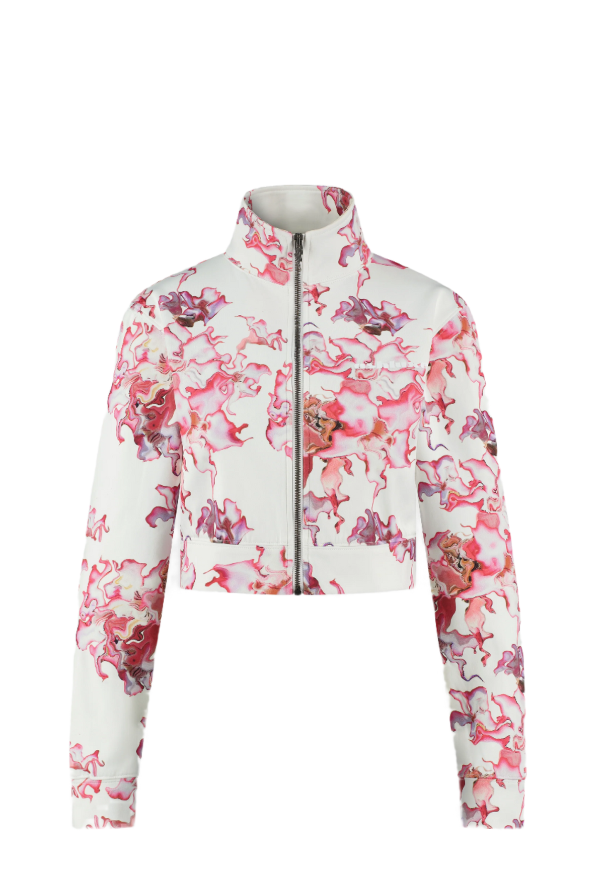 Ashluxe Female Printed Track Jacket Pink Flower Aop