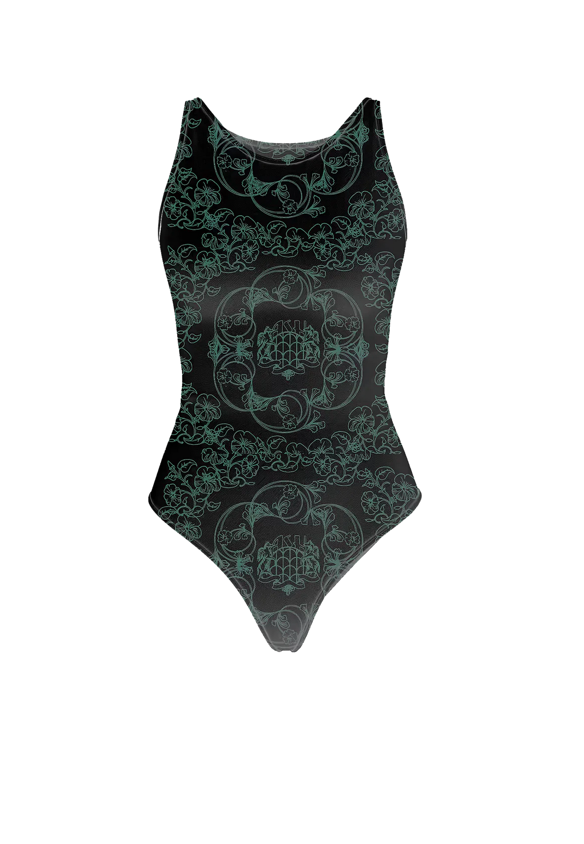 Ashluxe Signature Swimsuit Black Green