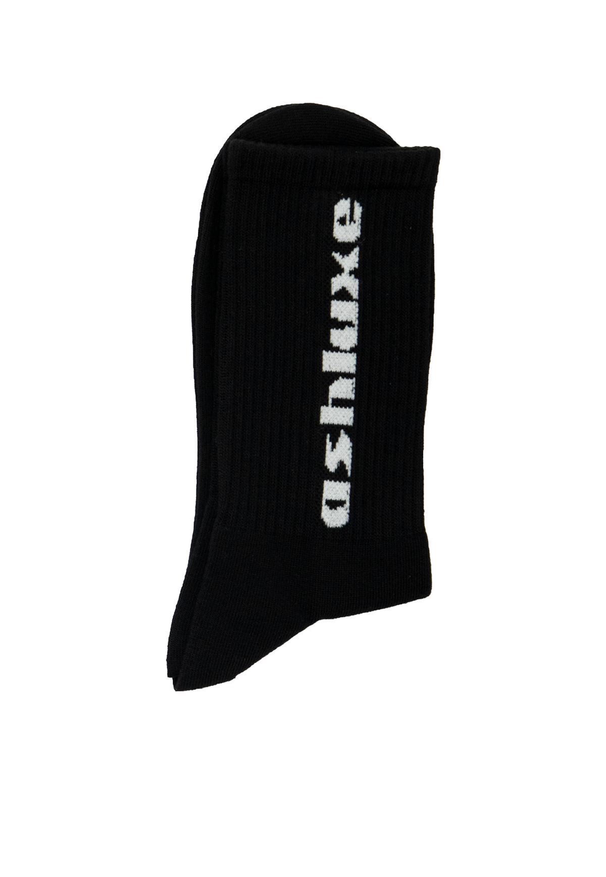 Ash Logo Socks Black White